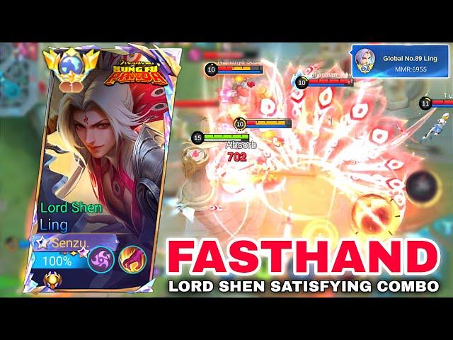 LING LORD SHEN FASTHAND ( 0,1 SEC ) SATISFYING PERFECT ULTIMATE - Top Global Ling Mobile Legends