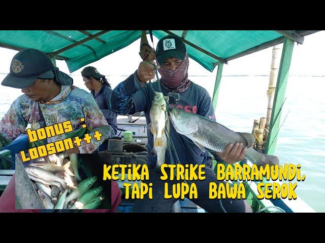 Ketika strike barramundi, tapi lupa bawa serok - rumpon kakap pak timan morosari, Demak.