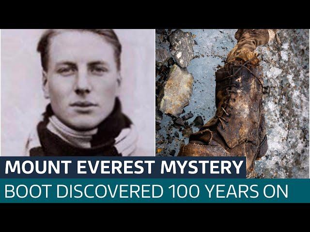 Can the discovery of Everest explorer Sandy Irvine's shoe solve a century-long mystery? | ITV News