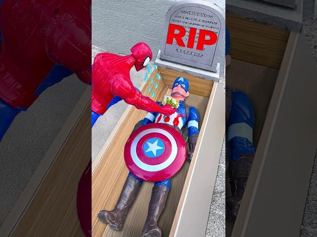 R.I.P Captain America! Goodbye Superhero | Marvel Toys #shorts #funny