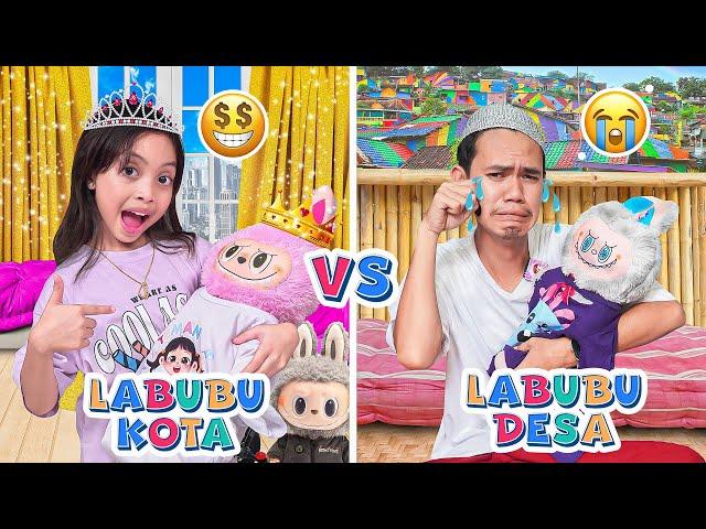 LEIKA CITY VS TOMPEL VILLAGE BABY LABUBU BABYSITTING CHALLENGE!  FUNNY KIDS CHALLENGE