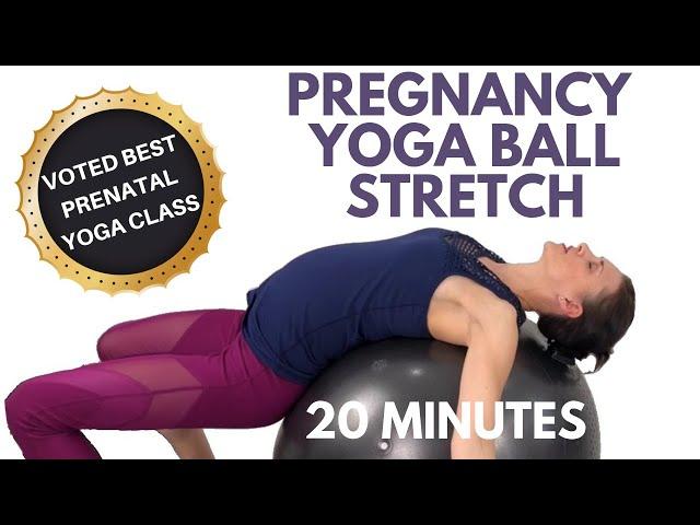 Pregnancy Yoga Ball Stretches