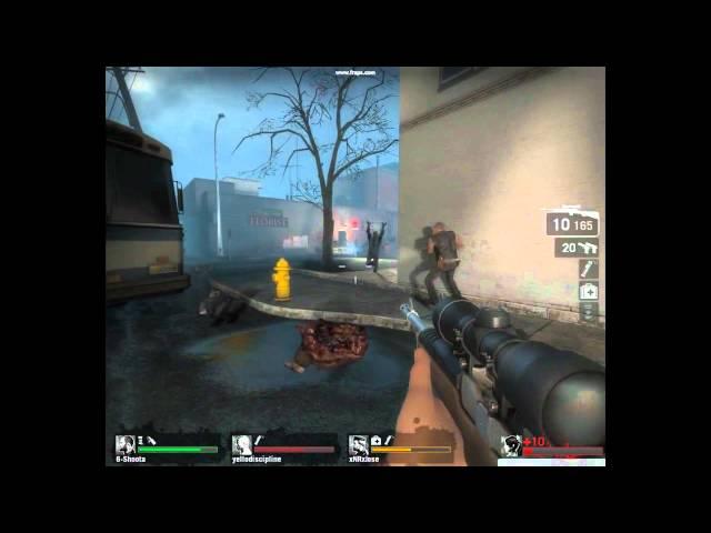 Left 4 Dead -  Hunter Mid Air Head Shot - Zombie Kill of the Week.