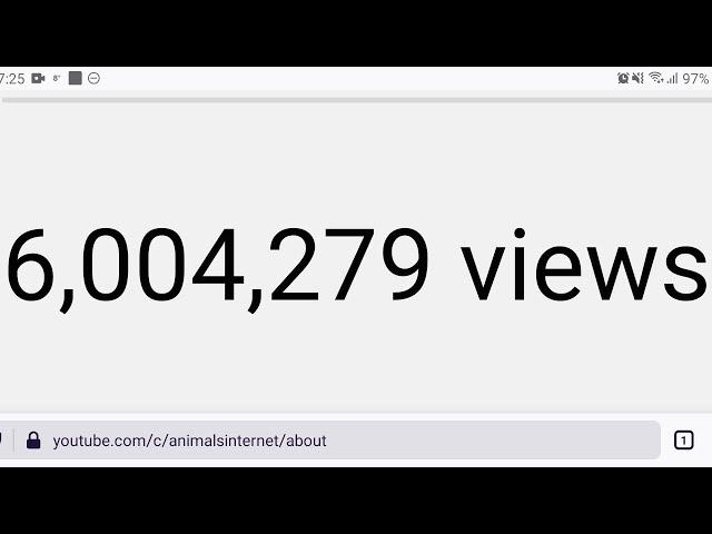 youtube.com/animalsinternet reaches 6.000.000 views