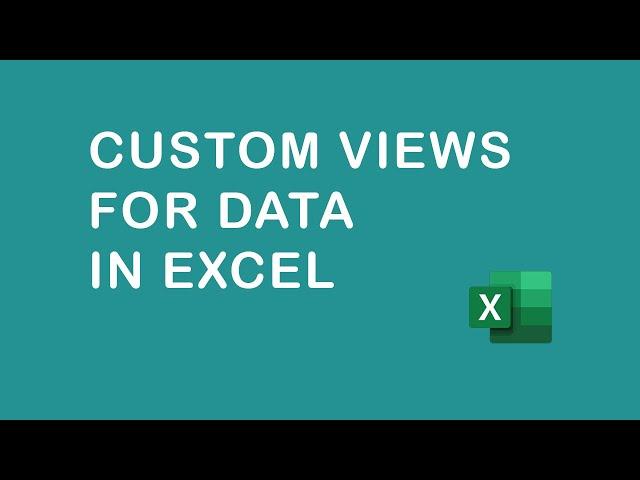 How to use custom views for data in Excel