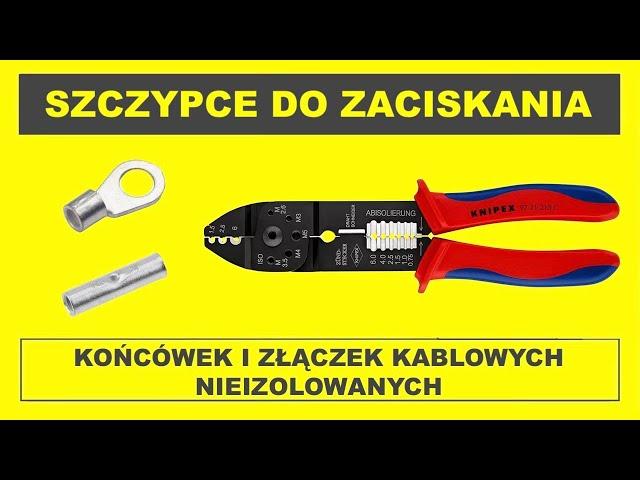  Dobre szczypce do zagniatania końcówek i złączek kablowych nieizolowanych Knipex 97 21 215 C