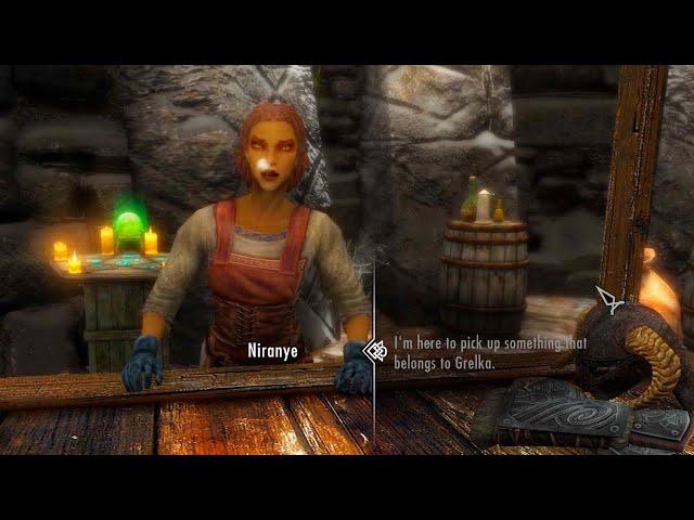 Unexpected way to do Grelka's quest. Skyrim Anniversary Edition