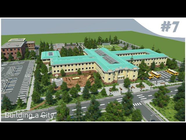 Building a City #7 // Primary School // Minecraft Timelapse