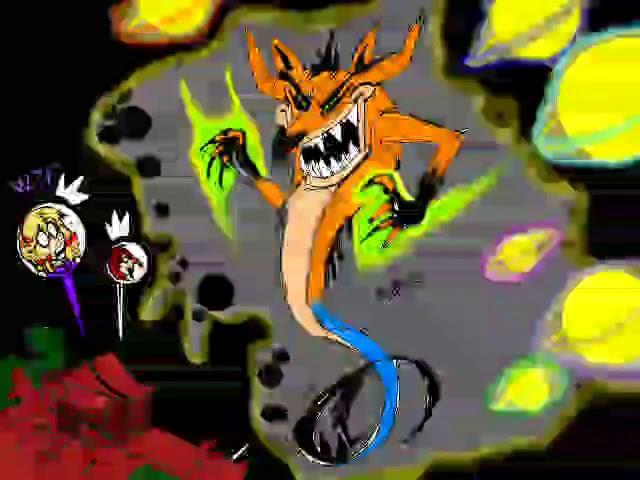 Gensokyo vs nightmare Crashbandicoot from the Dimension x1000000