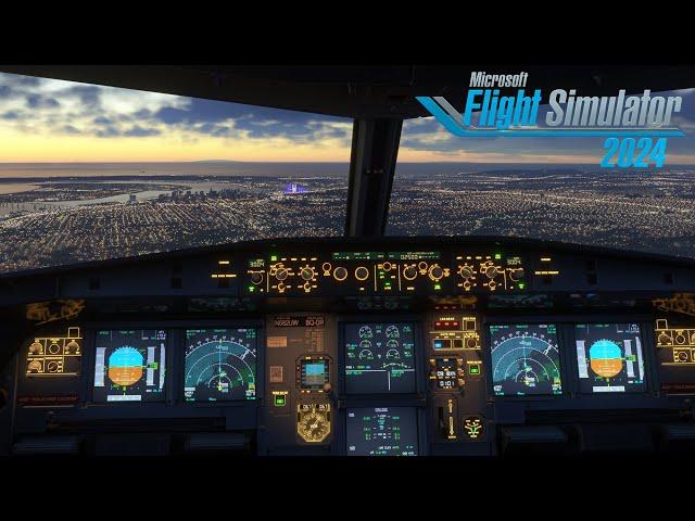 FS2024 | FENIX A321 | Beautiful sunset landing in San Diego