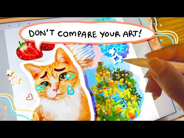  draw with me | comparing yourself to other artists  + tips to build confidence