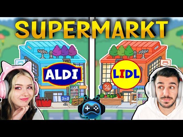 SUPERMARKT in TOCA BOCA BAUEN! Build Battle Katja VS Claudio in TOCA LIFE WORLD