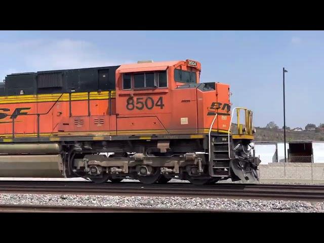 BNSF 8504 Leads Work Train w/LOUD K5HL