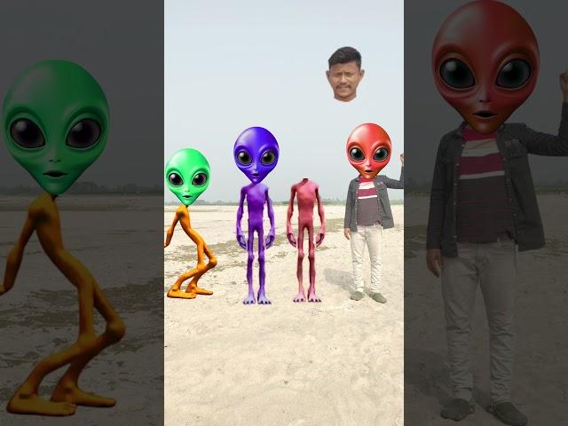 Green, Purple & Red alien dancing and R.D CRAZY - Correct HeadMatching game #vfx #cartoon