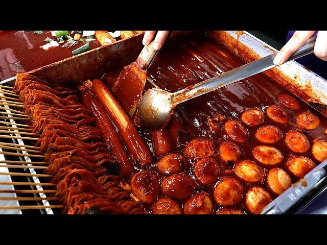 korean spicy rice cake - tteokbokki / 청주에서 유명한 대왕 가래떡 떡볶이 / korean street food