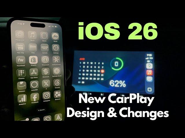 iOS 26  CarPlay New Design & Changes | iPhone
