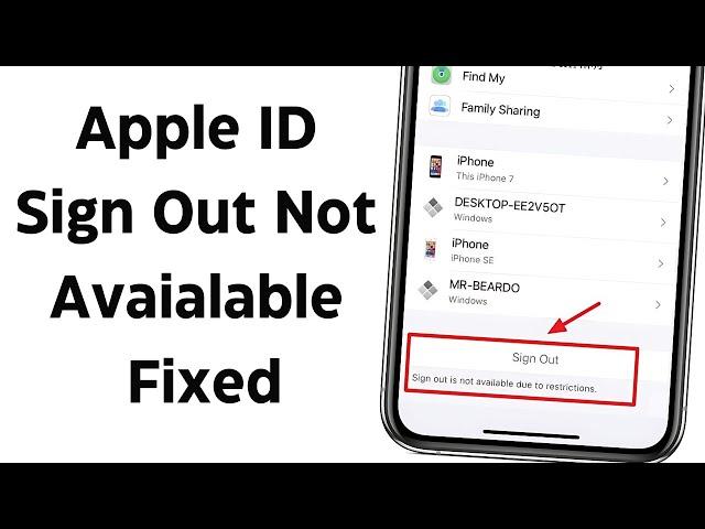 iOS 18: 'Sign Out is Not Available Due to Restrictions' Fix – Quick Solution!