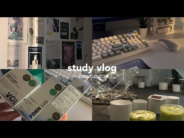 uni study vlog ️ game dev, ocad artist alley, productive study sessions, cooking healthy, skincare