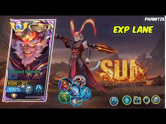 SUN EXP LANE SAMI TANK GAMEPLAY SOLOS RANK - SUN VS. ALDUS | MOBILE LEGEND BANG BANG