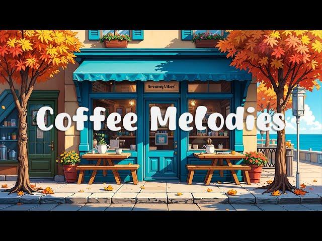 Coffee in Seaside  Tranquility Autumn with Cafe Piano Music  Soft Piano to Relax, Study, Work