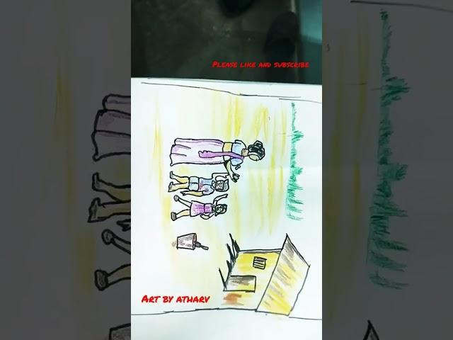 #holi #family #crayons #art by atharv