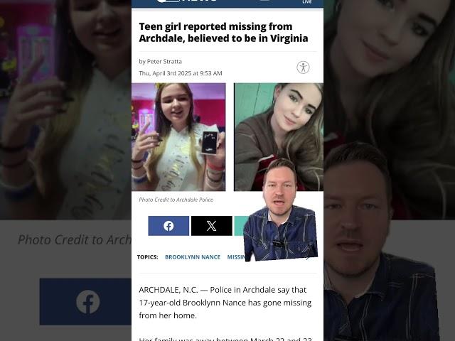 BREAKING: Missing North Carolina teen #shorts