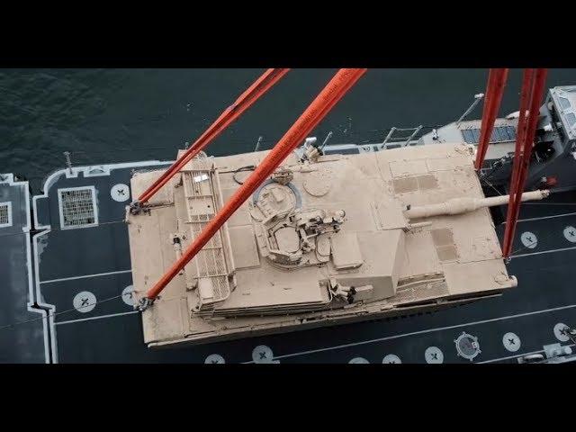 M1 ABRAMS Shipping & Unloading for Military Exercises *MILITARY SEALIFT COMMAND*