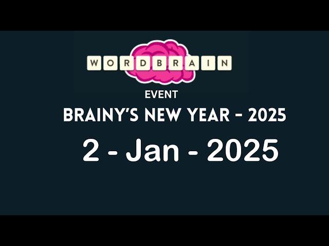 Wordbrain Brainy’s New Year Event January 2 2025 Answers | Wordbrain Brainy’s New Year Event 2025