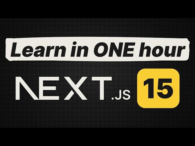 Learn Next.js 15 in 1 hour - Beginner Tutorial