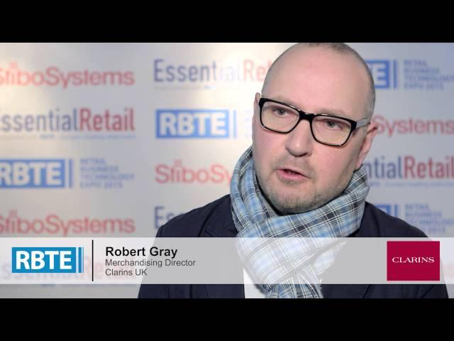 Robert Gray, Merchandising Director at Clarins UK discusses RBTE 2015