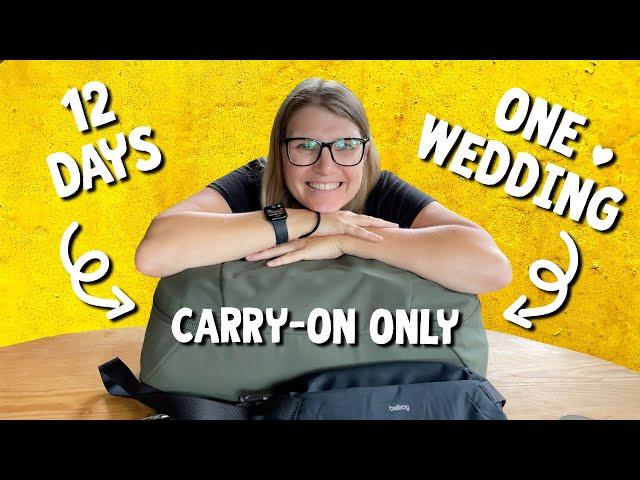 Minimalist pack with me: 12 days + a wedding (Carry-on only)