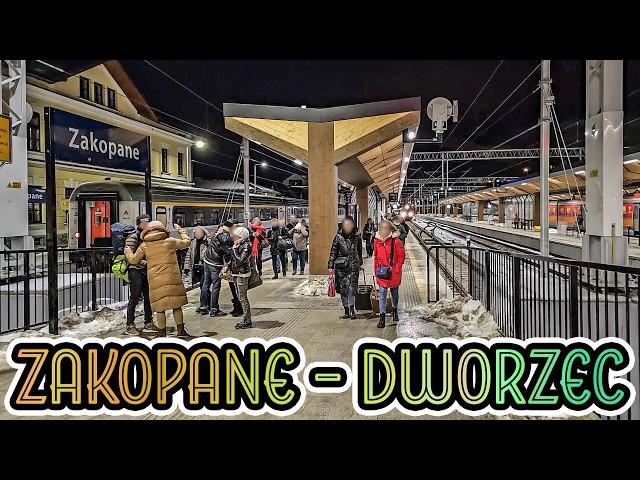 Zakopane DWORZEC, stacja czołowa, uchwyciliśmy zawracanie LOKOMOTYWY! 4K2025.01.08 ASMR