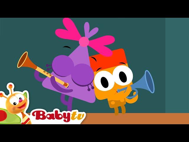  Magia musical com os Choopies ​ violino, triângulo e corneta | vídeos para crianças @BabyTVBR