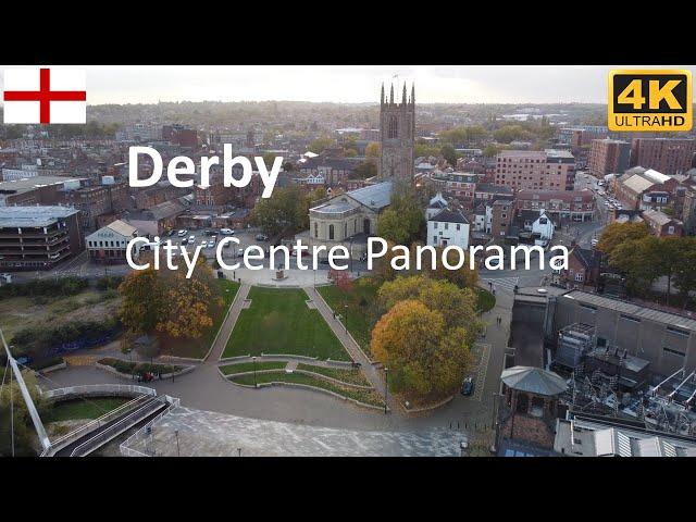 Derby City Centre Panorama | England | UK - 4k 360°