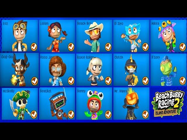 How to Unlock All characters S' New Outfits  Beach Buggy Racing 2 2021