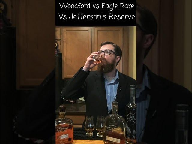 Eagle Rare vs Woodford vs Jefferson's! Ninety proof Bourbon brawl! Which is Best!? #shorts