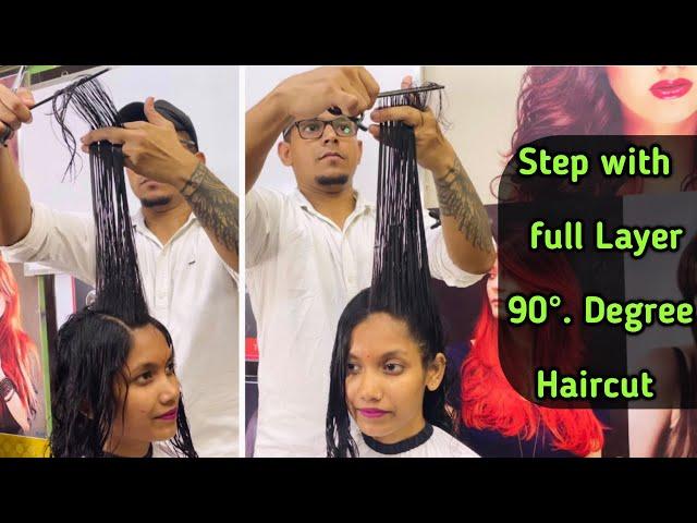 How to step with layer haircut कैसे करे / multi layer haircut/easy way/step by step for beginners