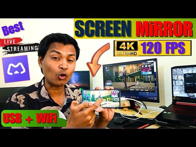 Best Screen Mirroring software AnyMiro for Live Stream PUBG/BGMI Mobile on PC in 4K 120 FPS