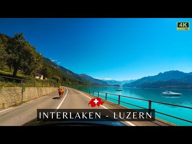 4K Interlaken - Lucerne Scenic Drive #switzerland