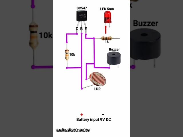 Laser security alarm system project #foryou #electronicscircuit #explore