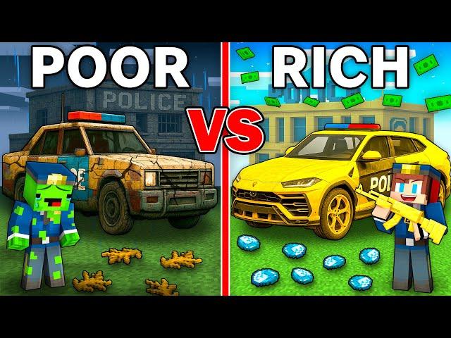 Mikey POOR vs JJ RICH FBI Survival Battle in Minecraft - Maizen