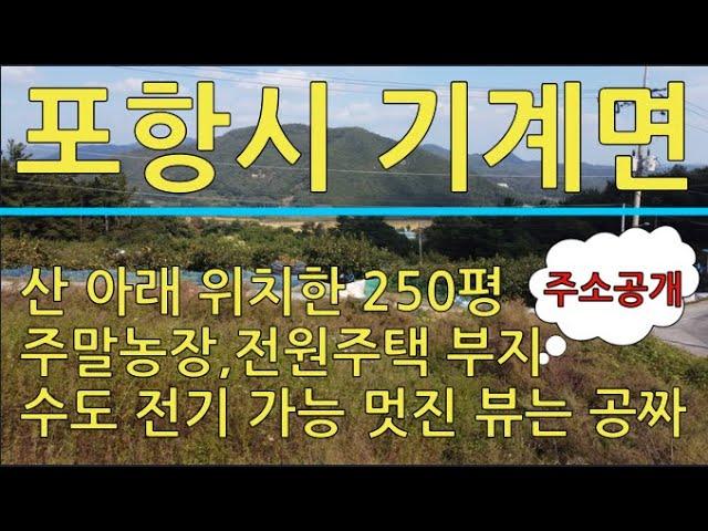 포항시 기계면 뷰가 아름다운 산 아래 토지 250평 매매