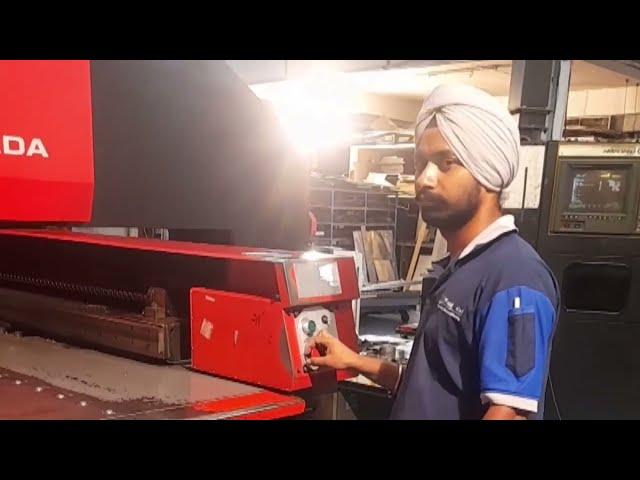 Amada CNC punching machine #cnc #punching #learning #machine #automobile #factory #amada #viral#like