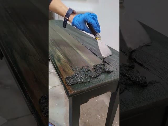 How to Strip furniture like a Pro: Tips and Tricks using GreenEz Strip and Clean  #shorts #furniture