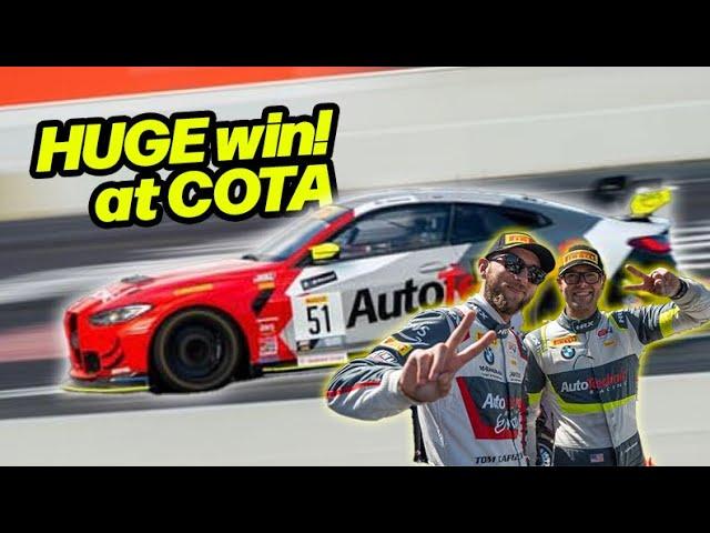 UNSEEN FOOTAGE - COTA GT4 2023 - BIG WIN!