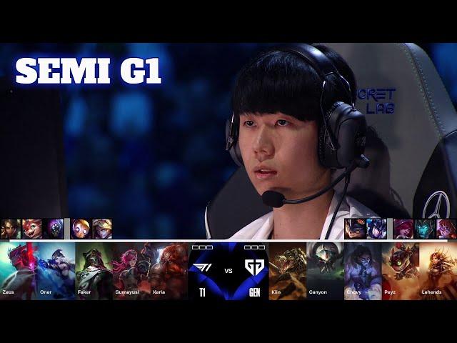 T1 vs GEN - Game 1 | Semi Final LoL Worlds 2024 | T1 vs Gen.G G1 full