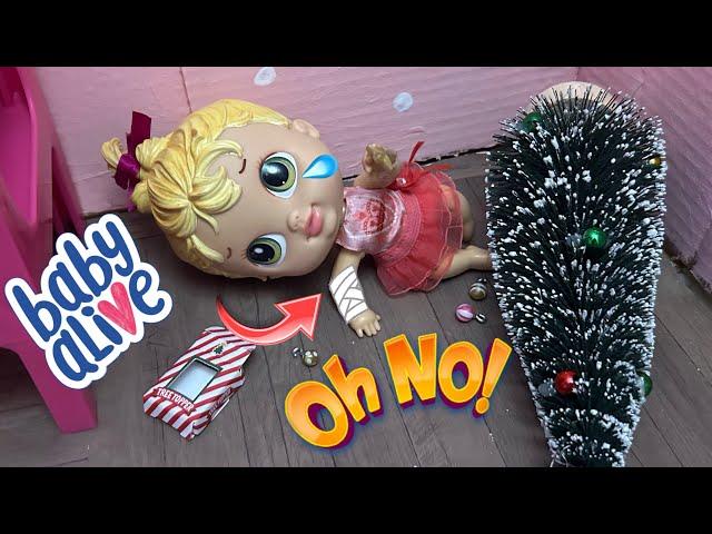 NEW Baby alive crib life doll gets hurt! 