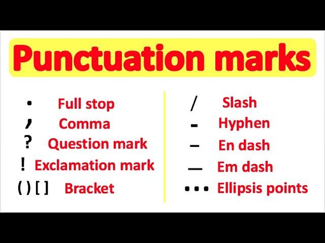 PUNCTUATION  | English Grammar | How to use punctuation correctly