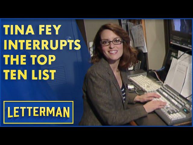 Tina Fey Takes Over Dave's Top Ten List | Letterman