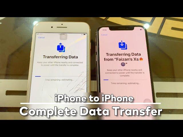 How to Transfer All Data from Old iPhone to new iPhone | without PC or iCloud